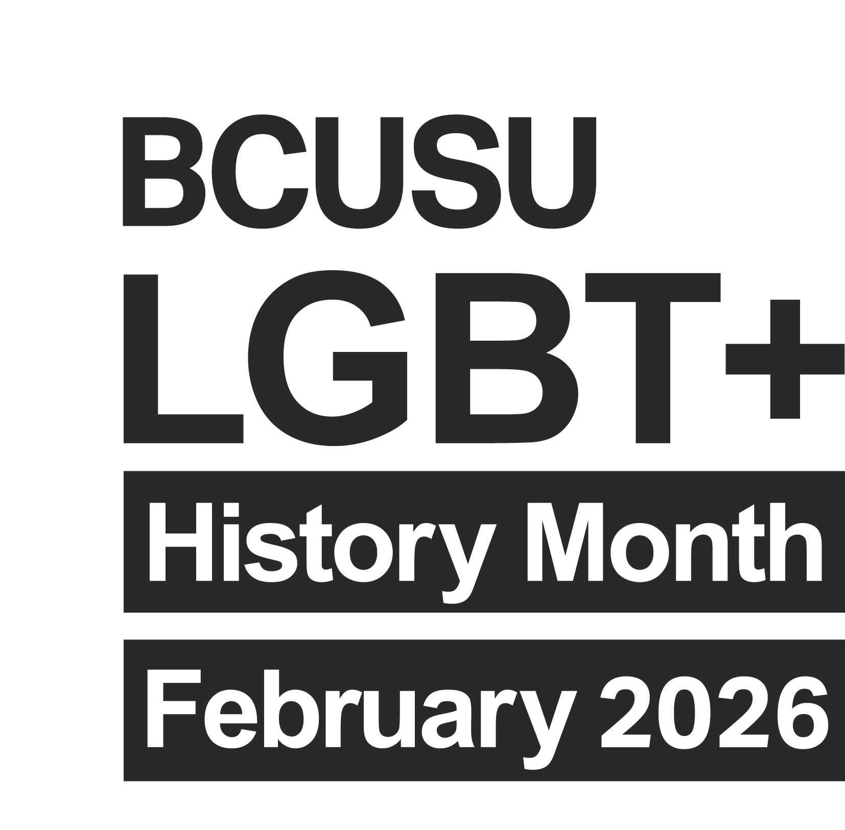 BCUSU LGBTQ+ History Month February logo