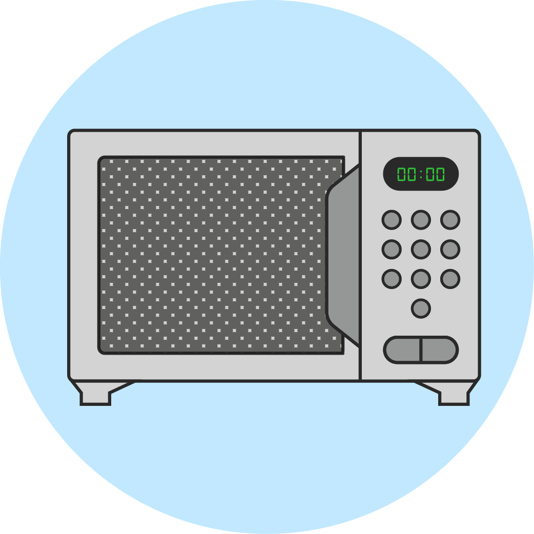 image that shows front of a mircowave